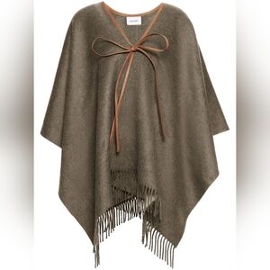 NWOT- SLEEPER Medusa Wool Poncho In Brown
